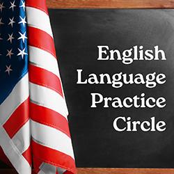 US flag in front of a chalkboard