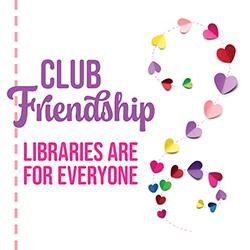 A curly line made from a series of colorful paper hearts