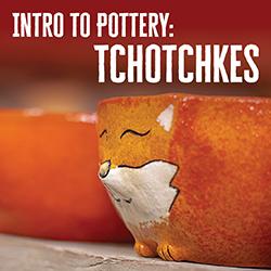 a cute fox pinch pot