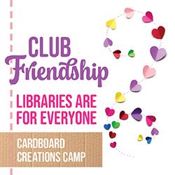 A curly line made from a series of colorful paper hearts