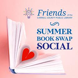 An open book with a heart inside seen from above on a pink background.