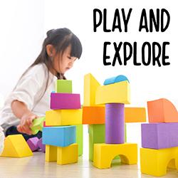 child building with blocks