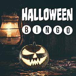 a lantern and a spooky jack-o'-lantern