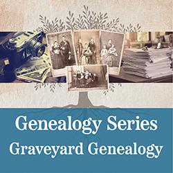 Vintage family photographs and documents over a stylized family tree.