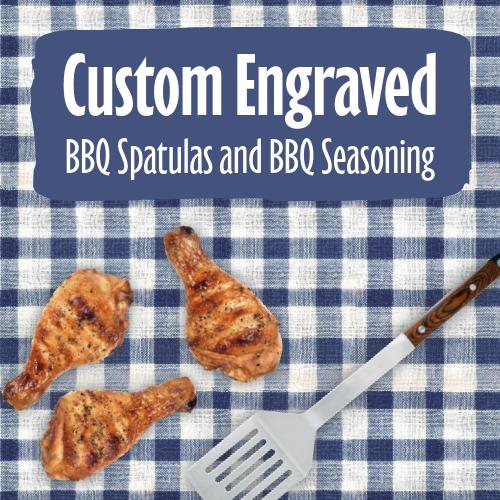Custom Engraved BBQ Spatulas and BBQ Seasoning