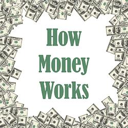 a frame created from piles of 100 dollar bills