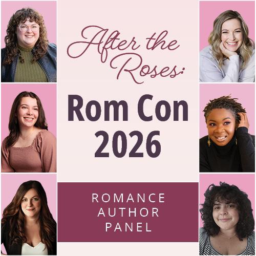 Rom Con author event promo image featuring guest authors.
